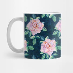 Simple Pink Rose Oil Painting Pattern Mug